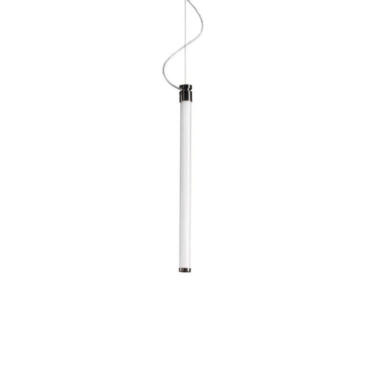 Szklana i metalowa lampa wisząca LED H45cm OORT 