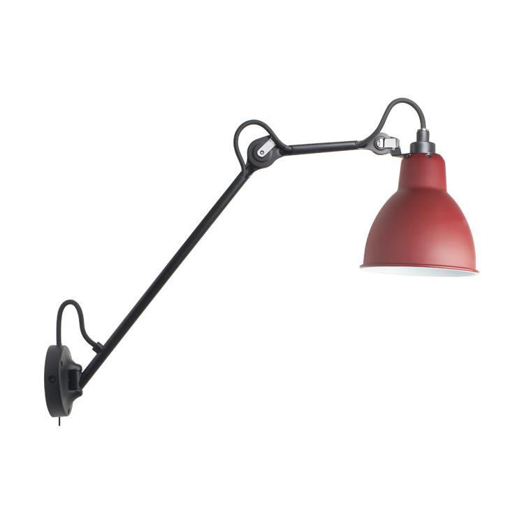 Lampa ścienna z przełącznikiem L58cm LAMPE GRAS N°122 Czarny i rouge