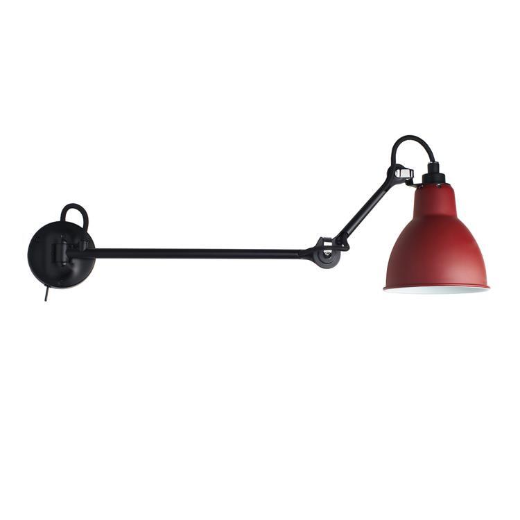 Lampa ścienna z wyłącznikiem L37cm LAMPE GRAS N°404 Czarny i rouge