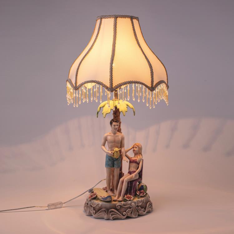 Porcelanowa lampa stołowa H84cm LIFE IN PLASTIC Wielokolorowy