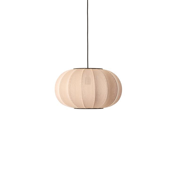 Owalna lampa wisząca z dzianiny poliestrowej Ø45cm KNIT WIT OVAL Sand Stone