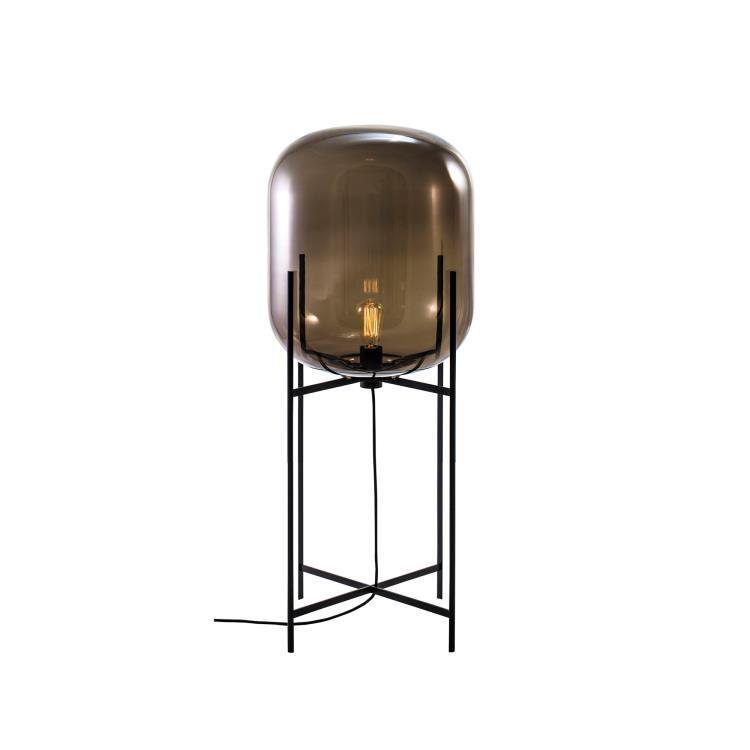 Ściemnialna lampa podłogowa metal/szkło H112cm ODA MEDIUM 