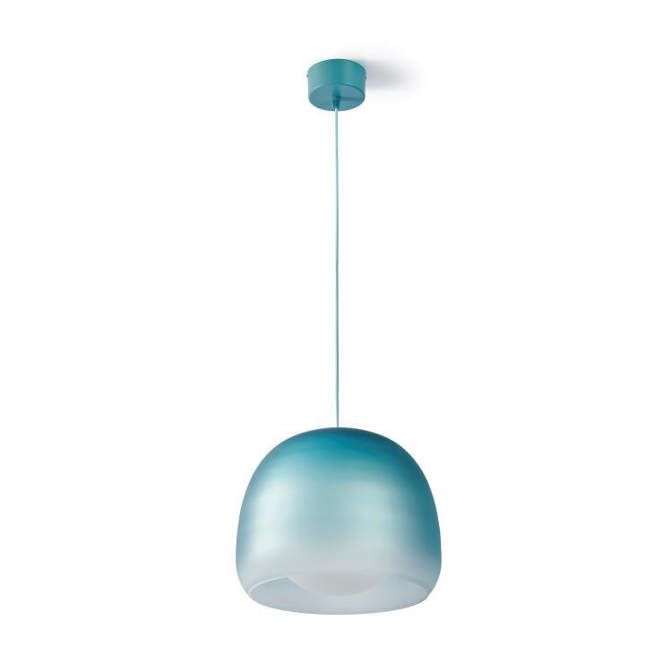 Ściemnialna szklana lampa wisząca LED Ø28cm MEDUSA Niebieski