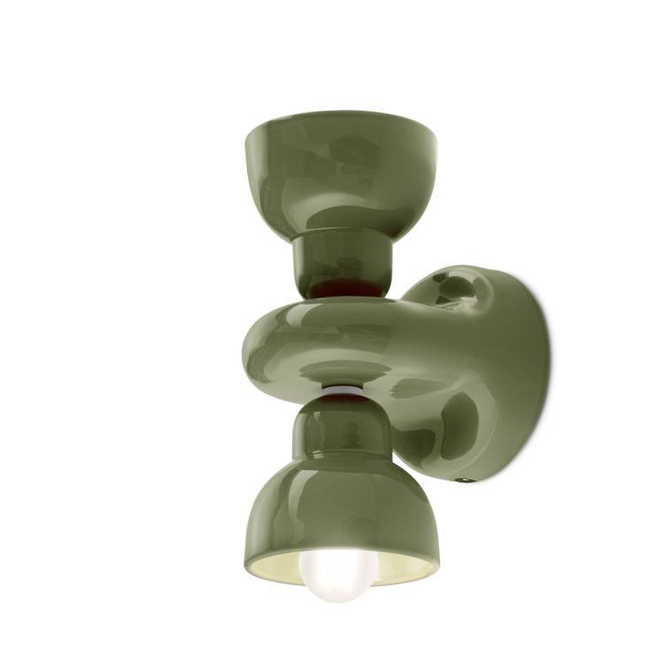 Ceramiczna lampa ścienna H25.5cm C2601 Zielony