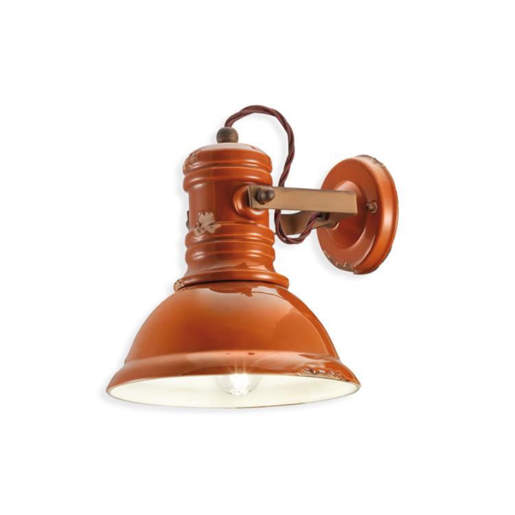 Metalowa lampa ścienna H24cm C1693 Pomaranczowy