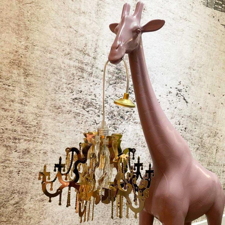 Lampa podłogowa LED Giraffe H100cm GIRAFFE IN LOVE XS stary rózowy