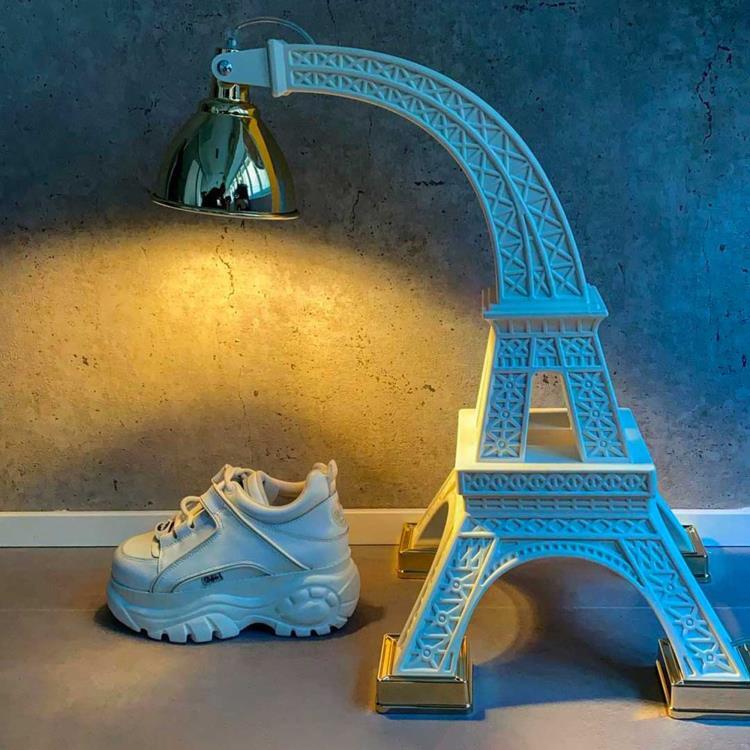 Lampa podłogowa Wieża Eiffla H60cm PARIS M Bialy