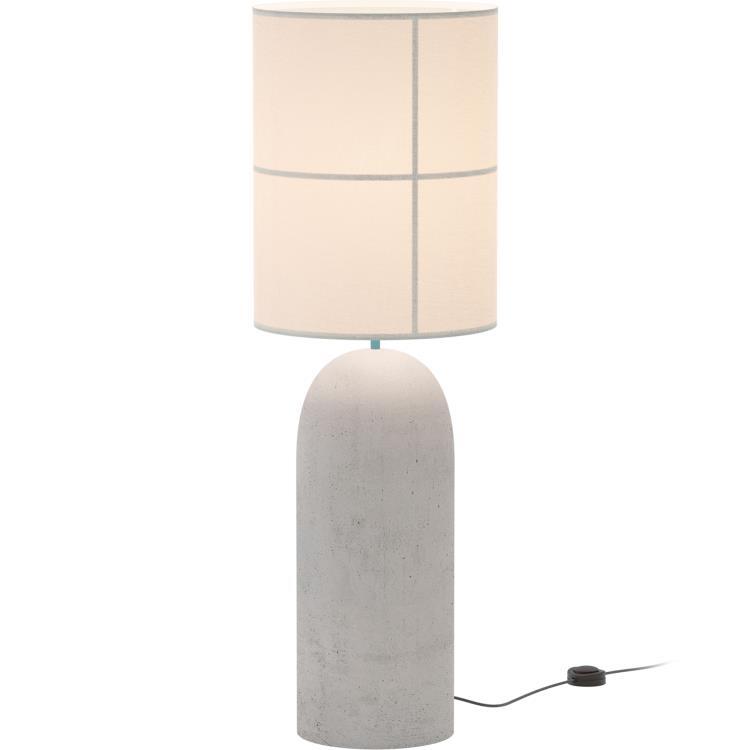 Lampa podłogowa Cement/Tkanina H115cm RANIA Bialy