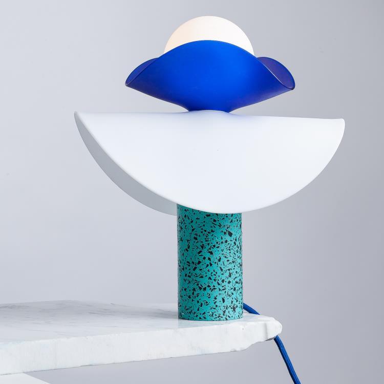 Lampa stołowa jesmonit / pleksiglas H45cm SWAP-IT zielony wodny
