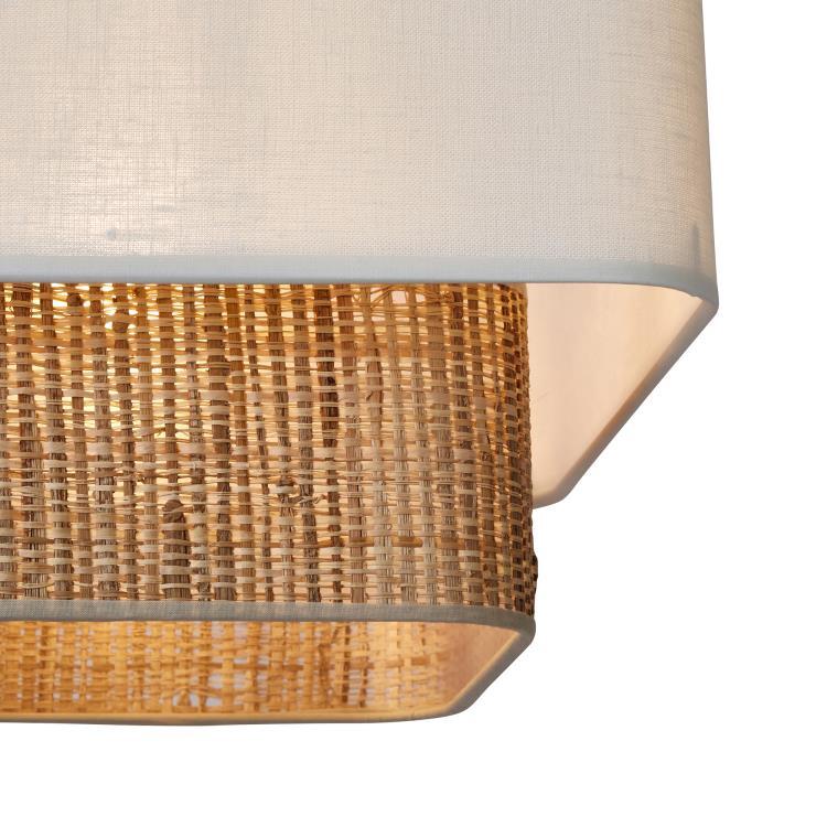 Podwójna lampa wisząca Linen/Rabanne L35cm UZES Banana / Ecru