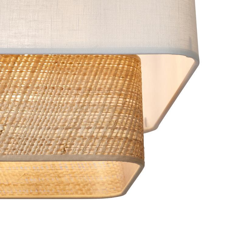 Podwójna lampa wisząca Linen/Rabanne L35cm UZES Naturalny / ecru