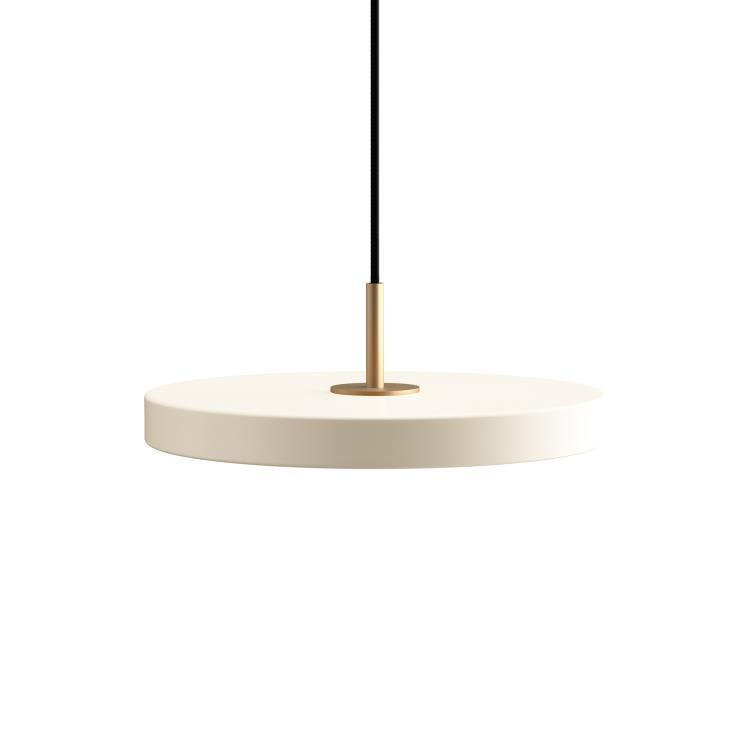 Metalowo-akrylowa lampa wisząca LED ze złotym ściemniaczem Ø31cm ASTERIA PLUS MINI bialy perlowy