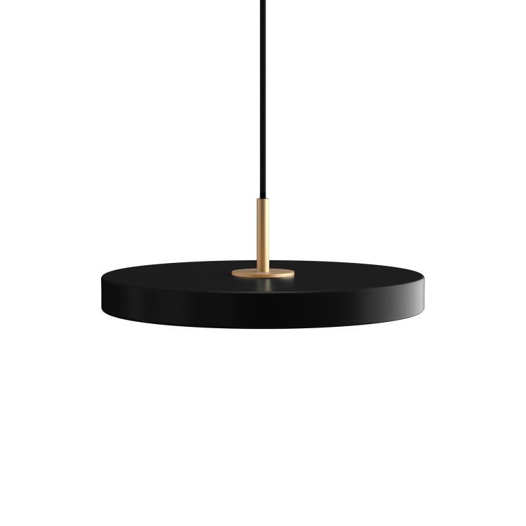 Metalowo-akrylowa lampa wisząca LED ze złotym ściemniaczem Ø31cm ASTERIA PLUS MINI Czarny