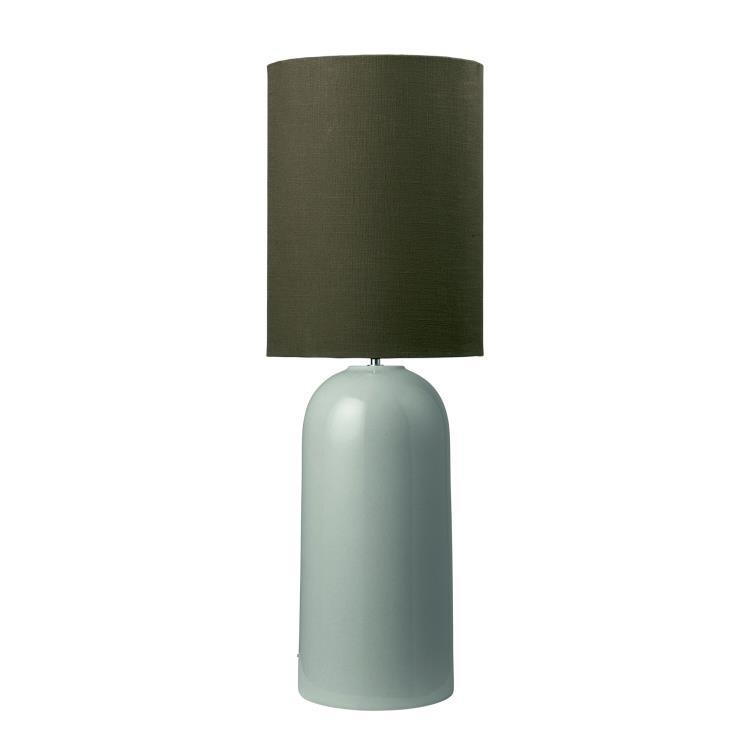 Lampa podłogowa Ceramika/Bawełna H100cm ASLA Trawa morska / abażur w kolorze wojskowej zieleni