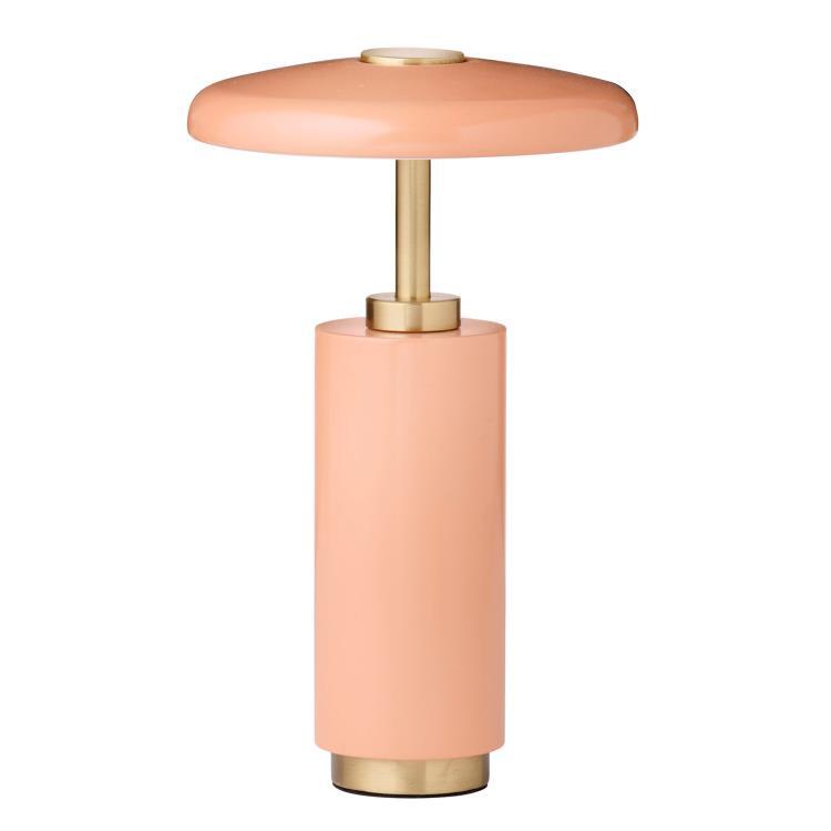 Metalowa lampa stołowa LED H23cm CASSIAS Brzoskwiniowy (edycja limitowana)