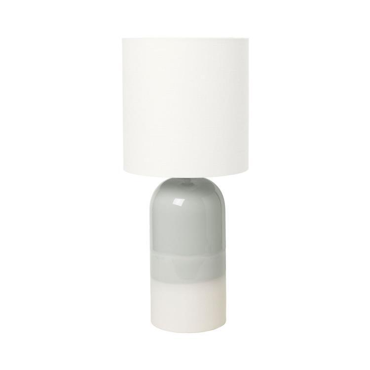 Ceramiczna lampa stołowa H45cm COCO Jasnoszary / odcień kości słoniowej