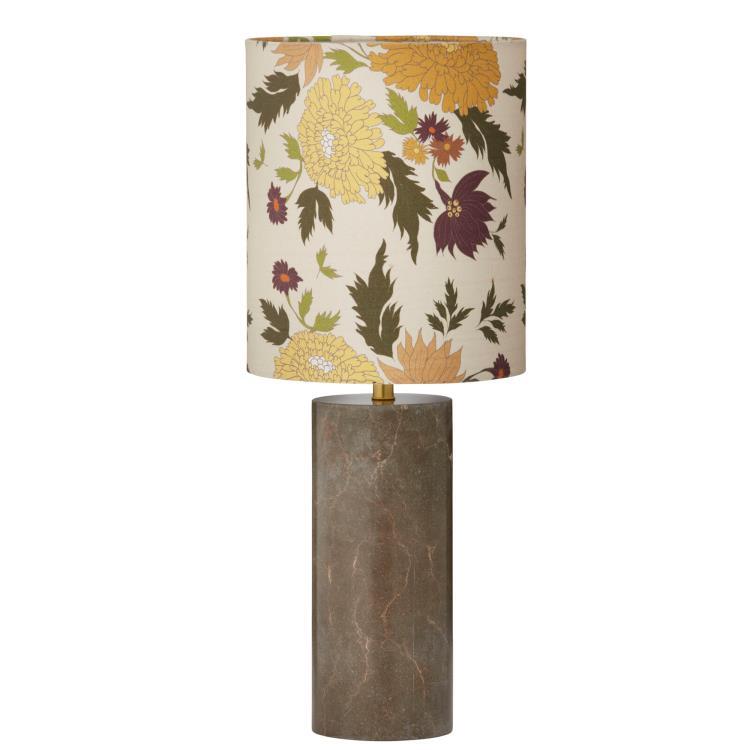 Marmurowa lampa stołowa H68.5cm ELLA Abażur toffi / Juliette