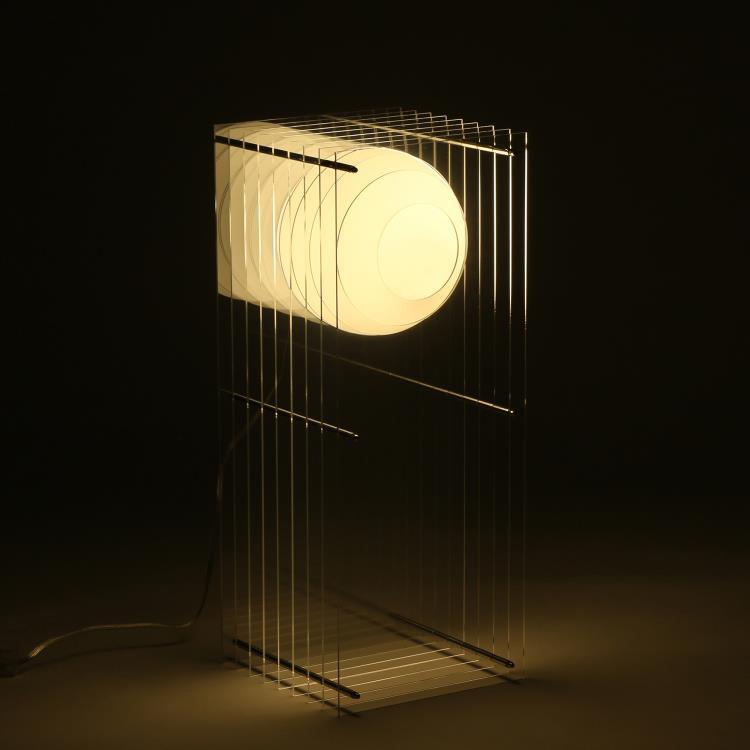 Akrylowa lampa stołowa LED H60cm LOP BIG RECTANGLE Przezroczysty