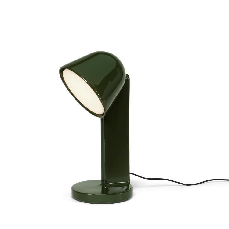 Ceramiczna lampa stołowa limitowana edycja zintegrowany ściemniacz H50cm CERAMIQUE DOWN zielony mech
