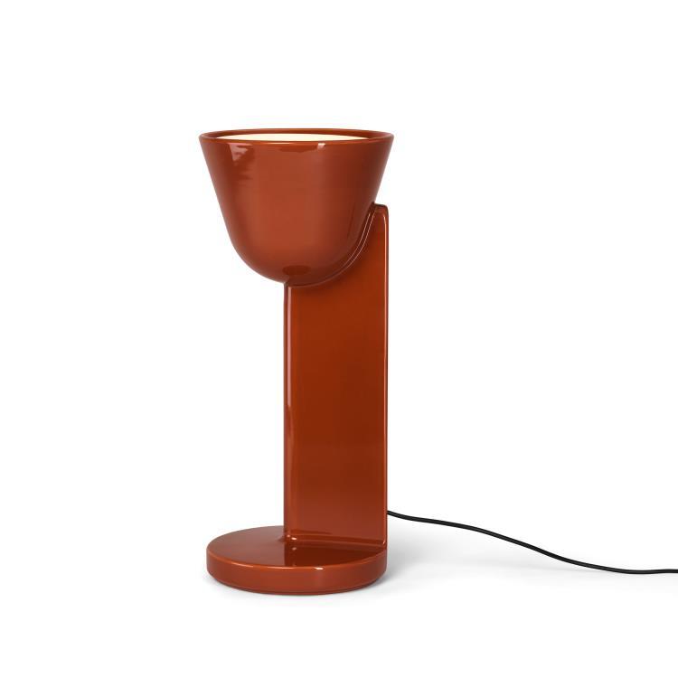 Ceramiczna lampa stołowa limitowana edycja zintegrowany ściemniacz H50cm CERAMIQUE UP rdza