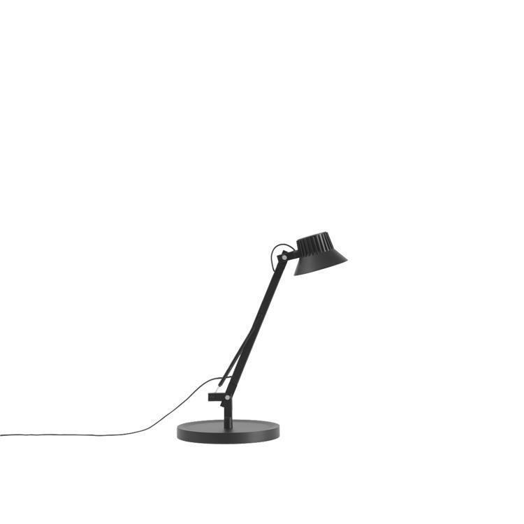 Aluminiowa przegubowa lampa biurkowa LED H36.8cm S1 Czarny