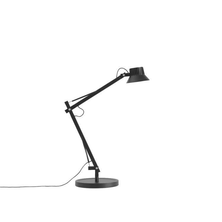 Aluminiowa przegubowa lampa biurkowa LED H39.8cm S2 Czarny