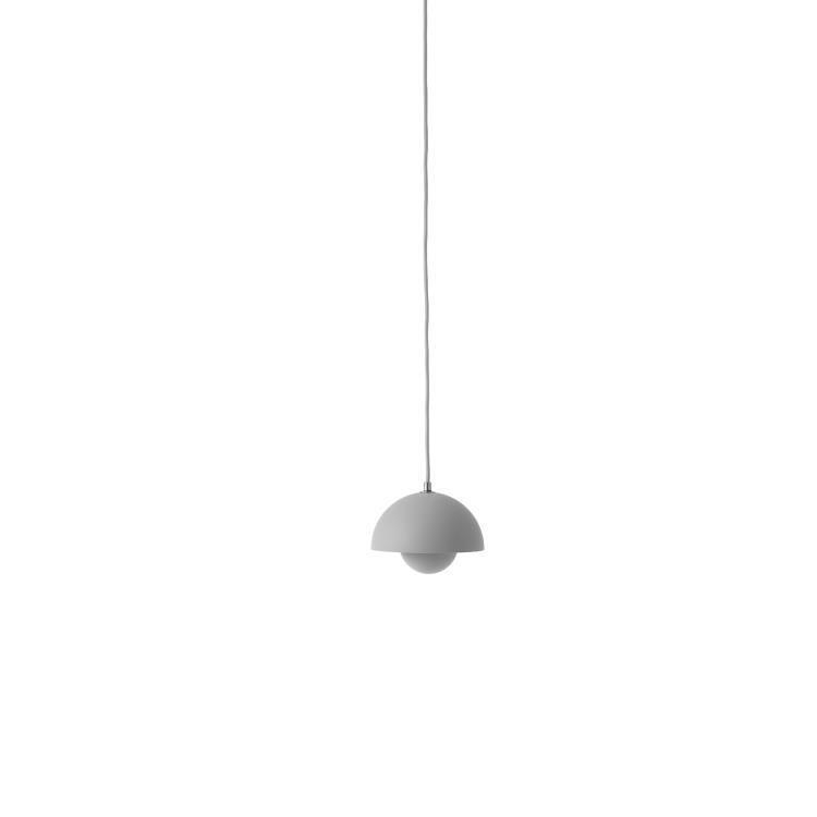 Lampa wisząca Lakierowany metal Ø16cm FLOWERPOT VP10 szary jasny mat