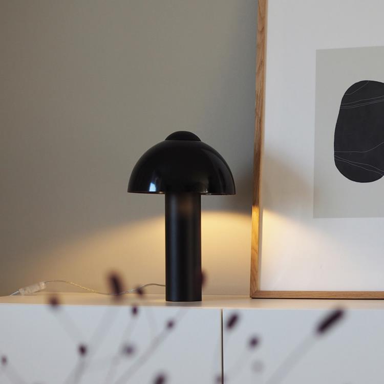 Lampa stołowa LED z poliwęglanu H25cm BUDDY PORTABLE Czarny
