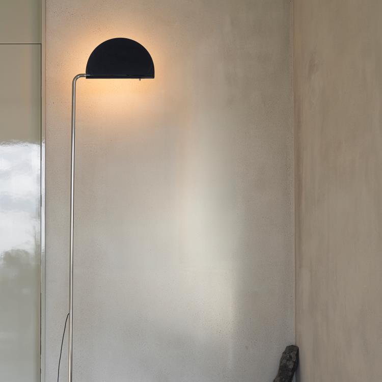 Lampa podłogowa LED stal/marmur z wbudowanym ściemniaczem H184.1-221cm MEZZALUNA Czarny