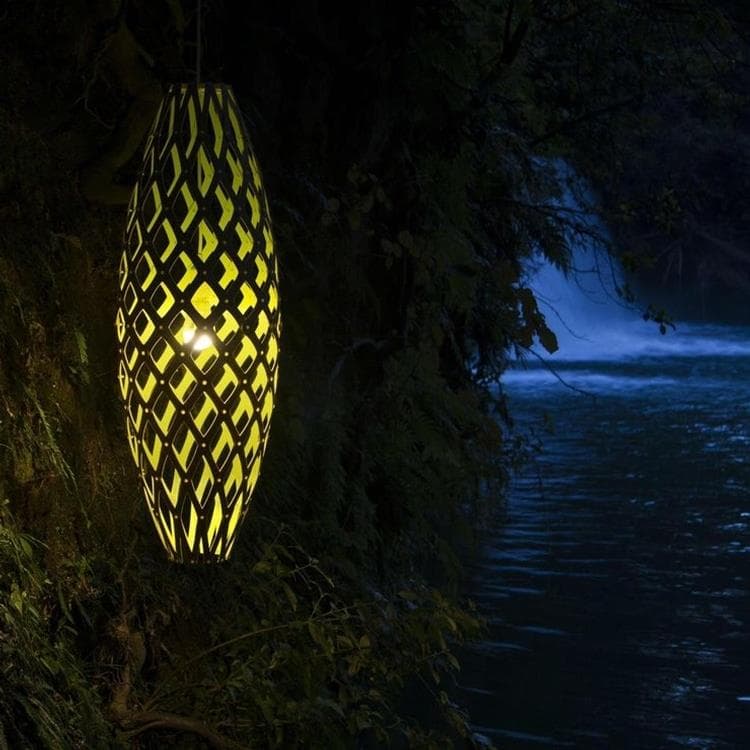 Lampa wisząca Drewno Wys.50cm HINAKI drewno naturalny
