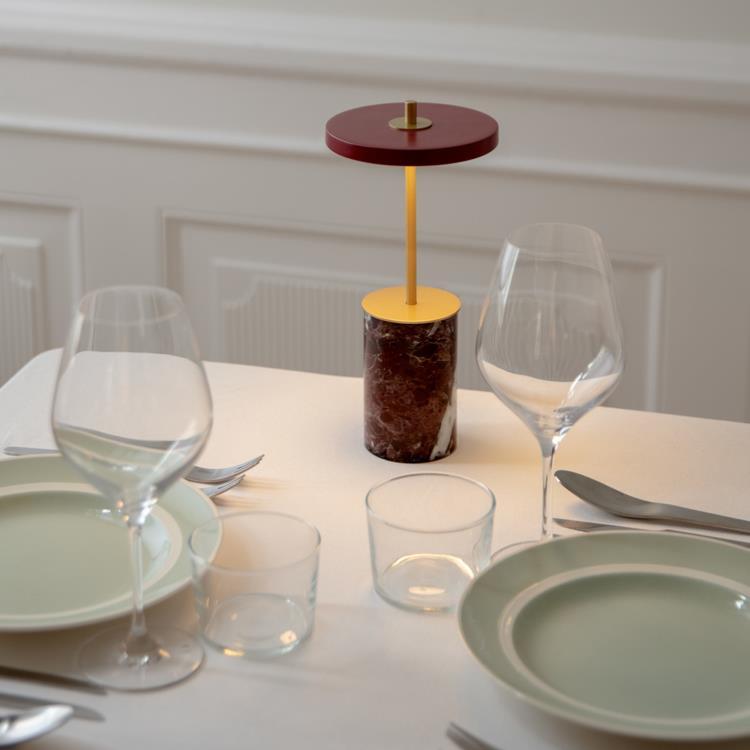 Bezprzewodowa lampa stołowa LED Marble H25cm ASTERIA MOVE MINI 