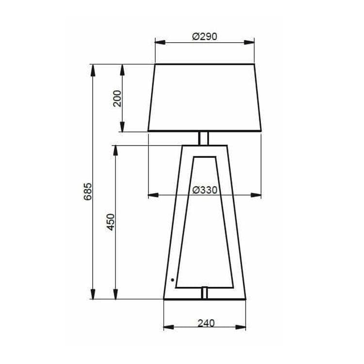  Lampa stojąca Drewno Wys.68,5cm MEKANO écru