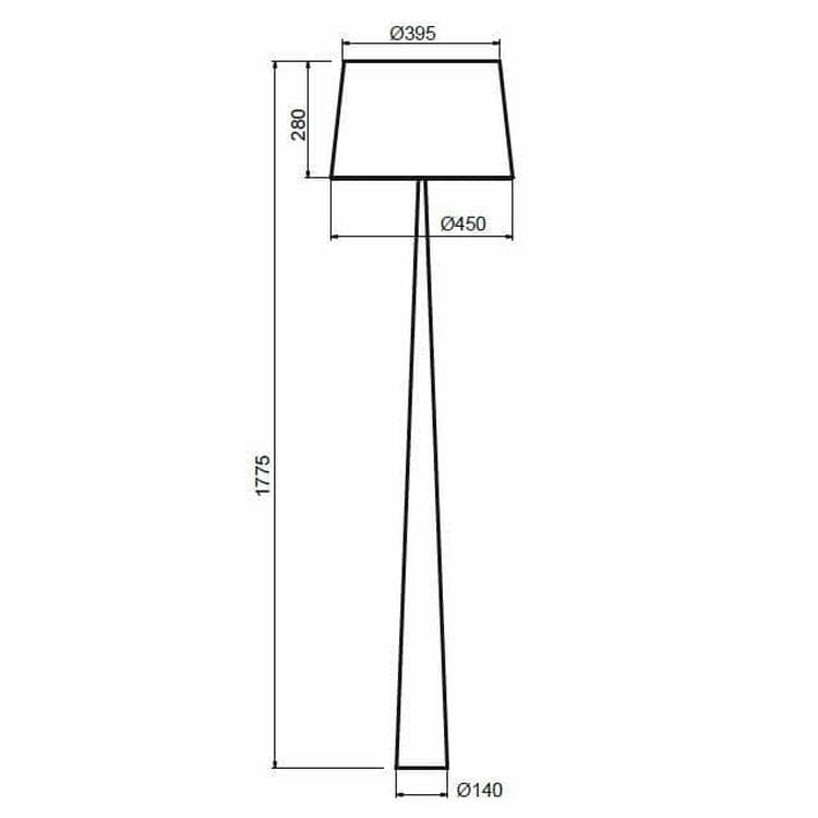 Lampa podlogowa Wys.177,5cm TOTEM Czarny