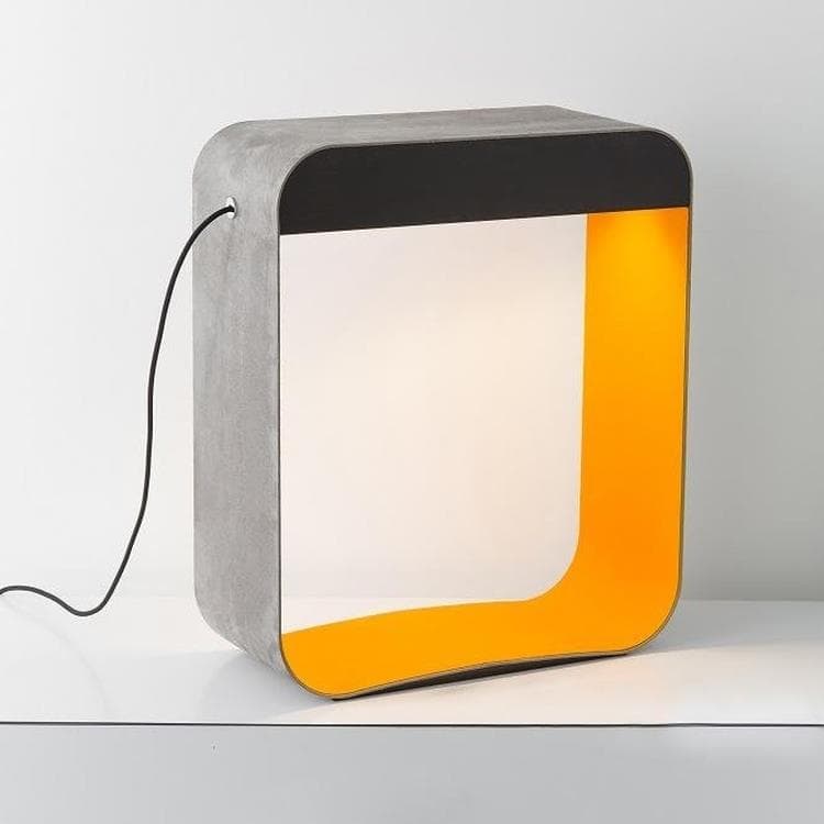 Lampa stołowa Grey/Orange H66cm EAU DE LUMIERE Dab barwiony