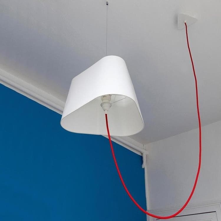 Lampa wisząca przesunięta Ø43cm GRAND NUAGE bialy rouge kabel