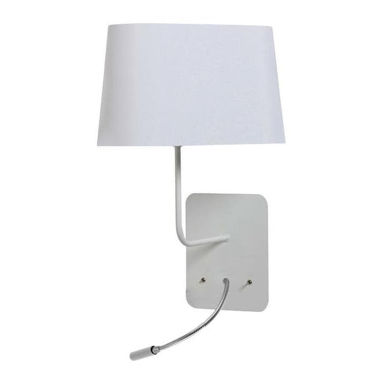 Kinkiet z Lampą do czytania LED Ø24cm PETIT NUAGE bialy dyfuzyjny