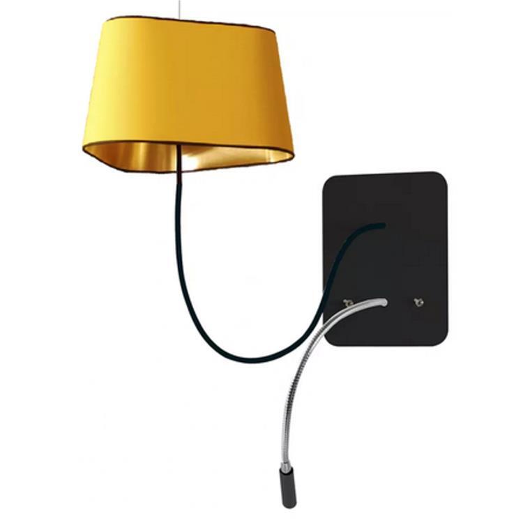 Kinkiet z Lampą do czytania LED Ø24cm PETIT NUAGE zólte zloto i czern