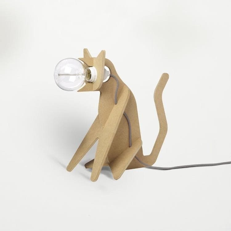 Lampa stojąca Kot Wys.35cm GET OUT Drewno