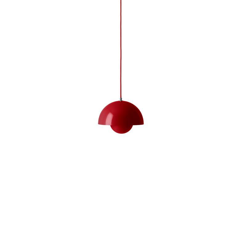 Metalowa lampa wisząca Ø23cm FLOWERPOT VP1 Cynobrowy czerwony