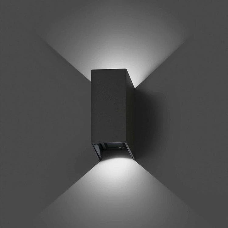 Kinkiet zewnętrzny LED Aluminium Prostokątny Wys.16,5cm BLIND szary antracyt