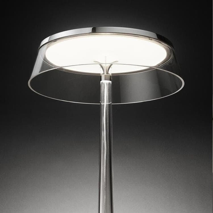 Lampa stołowa LED Wys.41cm BON JOUR chrom i przezroczysty