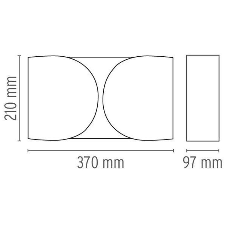 Kinkiet ścienny Dł.37cm FOGLIO Czarny