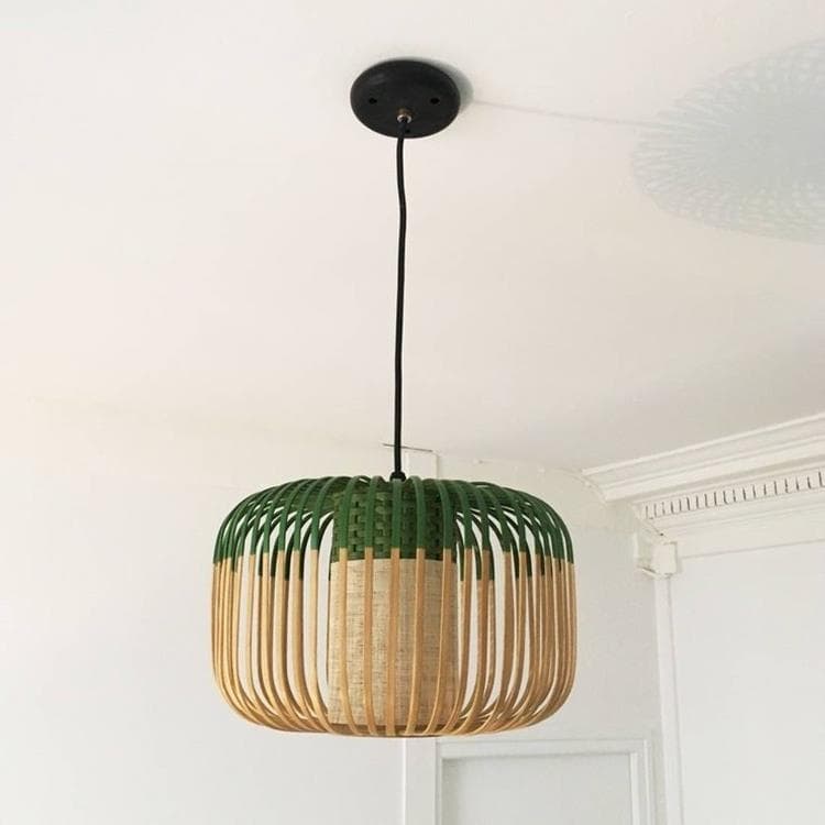 Lampa wisząca Bambus Ø27cm Wys.20cm BAMBOO Zielony