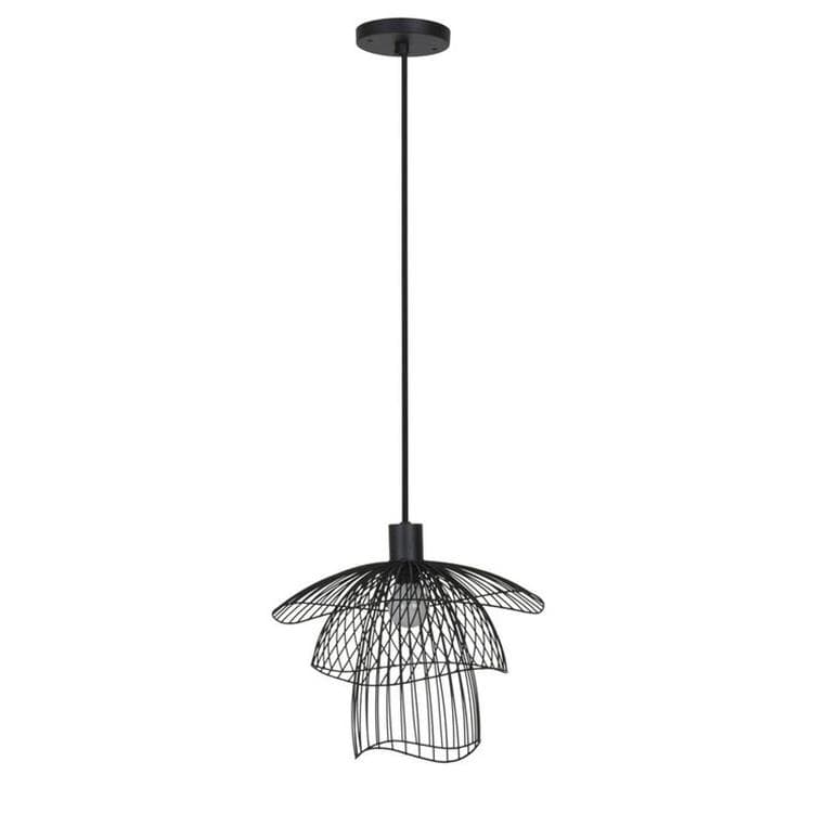 Lampa wisząca Metal Druciana Ø30cm PAPILLON Czarny