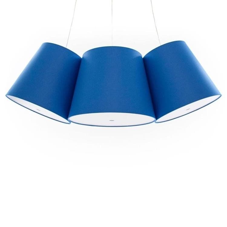 Lampa wisząca 3 Abażury Ø39cm CLUSTER Niebieski