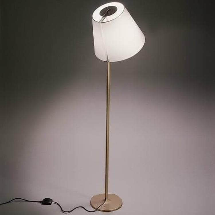 Lampa podłogowa Brąz Abażur regulowany Wys.137,5cm MELAMPO écru