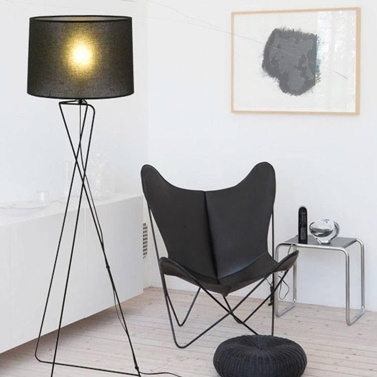 Lampa podłogowa Metal Pied Czarny Wys.128cm MARQUISE Czarny